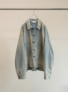 ANCELLM CHAMBRAY SHIRT JACKET 25SS 复古做旧水洗口袋衬衫夹克