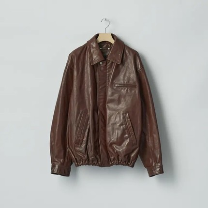 ssstein Leather Vintage Zip Jacket 26SS 复古做旧牛皮拉链夹克