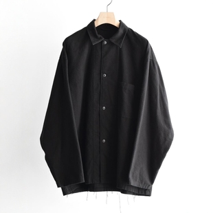 COMOLI Cotton flannel shirt jacket25AW磨毛棉布法兰绒衬衫夹克