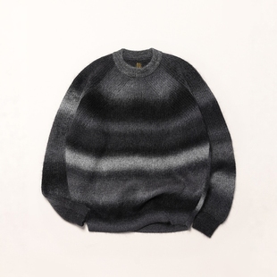 Dye Kasuri Crew Neck BATONER 25AW马海毛染色圆领针织衫 Mohair