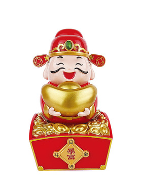 财神爷摆件太阳能摇头摇摆汽车办公室家用车载装饰招财2026年新款