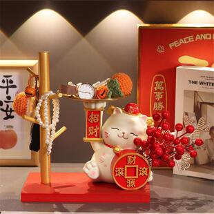 入户玄关钥匙收纳盒摆件家居鞋柜装饰品客厅置物架欢迎回家高级感