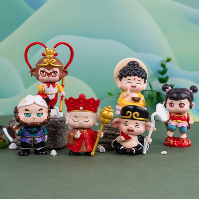 大圣归来盲盒西游记手办国潮桌面摆件儿童礼物国风孙悟空公仔玩具