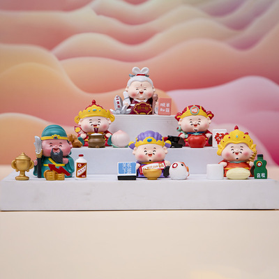 新年小财神爷盲盒发财升职加薪家用办公室工位桌面五路财神小摆件