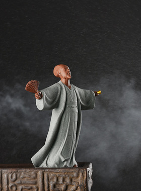 中式家居历史三国人物诸葛亮孔明摆件禅意创意陶瓷客厅玄关装饰品