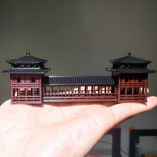 中国古建筑模型diy材料拼装鱼缸造景小摆件3d微缩假山微景观盆景