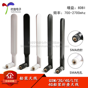 8dbi天线GSMGPRS胶棒天线sim800m900mhz全向高增益SMA公头内针/孔