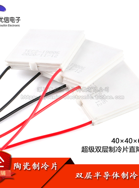 TEC2-19006双层半导体制冷片大温差12V6A电子冰箱冷片40*40*6.3mm