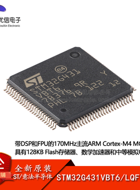 原装STM32G431VBT6 LQFP-100 ARM Cortex-M4 32位微控制器-MCU