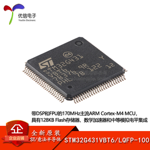 原装STM32G431VBT6 LQFP-100 ARM Cortex-M4 32位微控制器-MCU