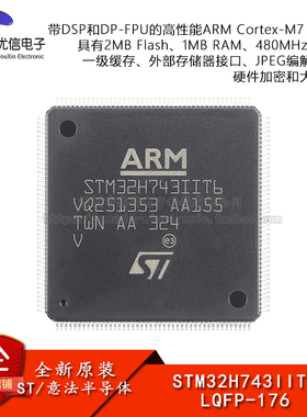 原装STM32H743IIT6 LQFP-176 ARM Cortex-M7 32位微控制器-MCU