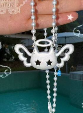 小众miniy2k可爱金属天使猫