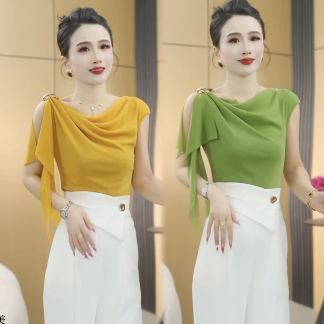 夏季法式露肩飘带短袖小衫女上衣