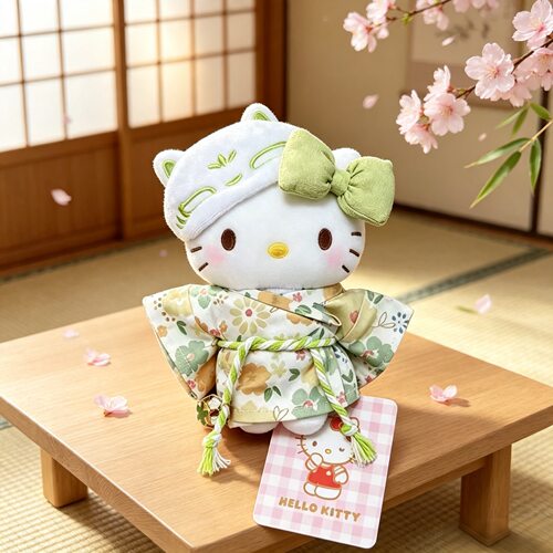 正版樱花和服HelloKitty卡通毛绒玩偶挂件钥匙扣kt猫公仔包挂件