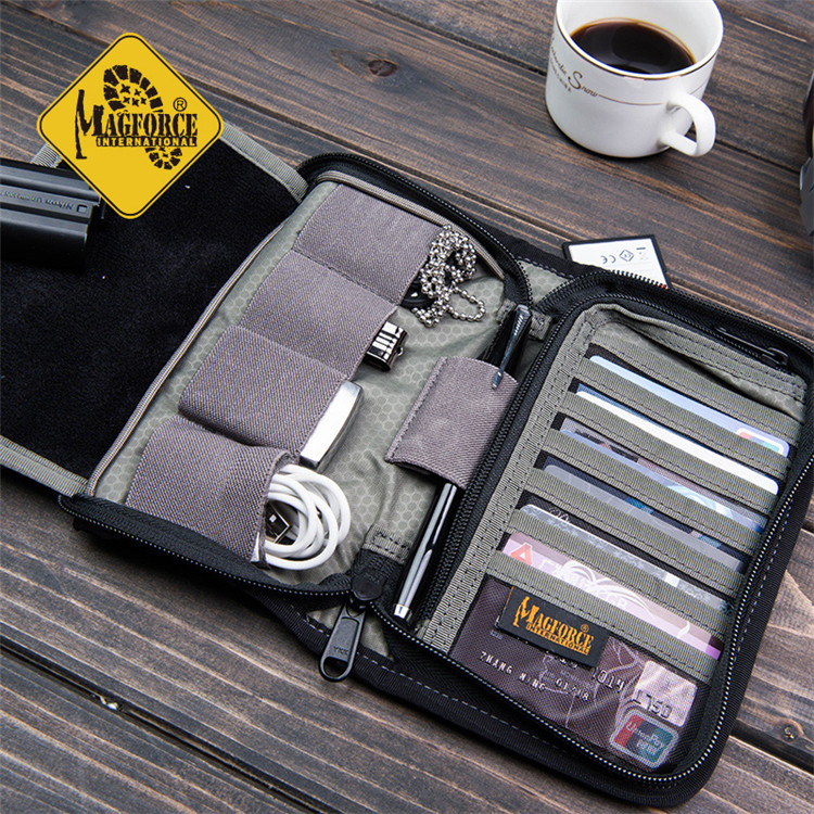 마호스 EDC 서류 여권 가방 휴대폰 대형 지갑 핸드백 500D 글루 블랙 MAGFORCE 0828