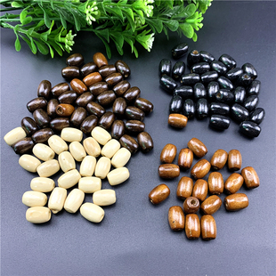 DIY配件异形珠木珠饰品配饰木管珠散珠米珠椭圆隔珠手工串珠材料