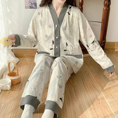 睡衣女春秋款长袖2025新款冬季套装卡通可爱高级感女士居家服