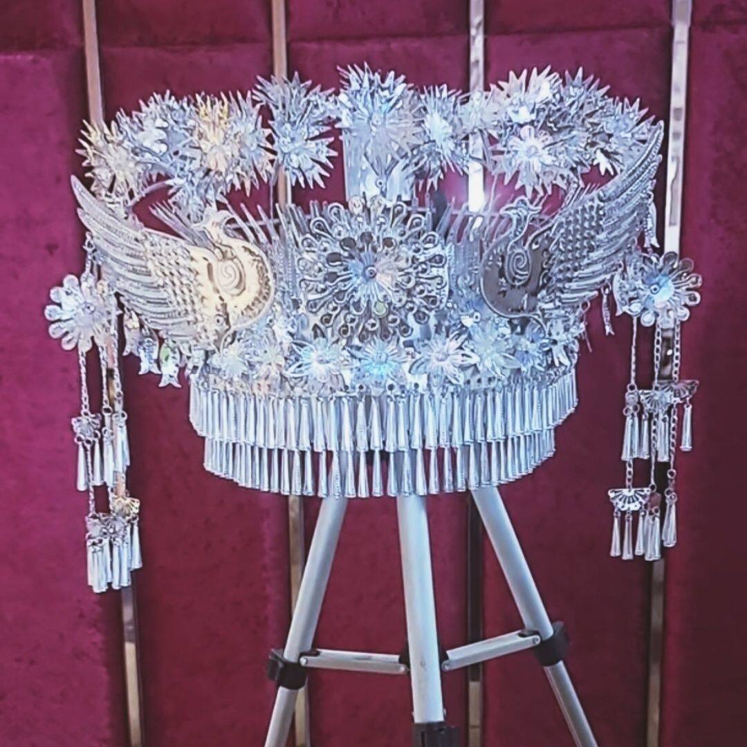 银饰帽子各种各样,特色工艺,瑶族特色工艺侗族爆款新款演出头饰