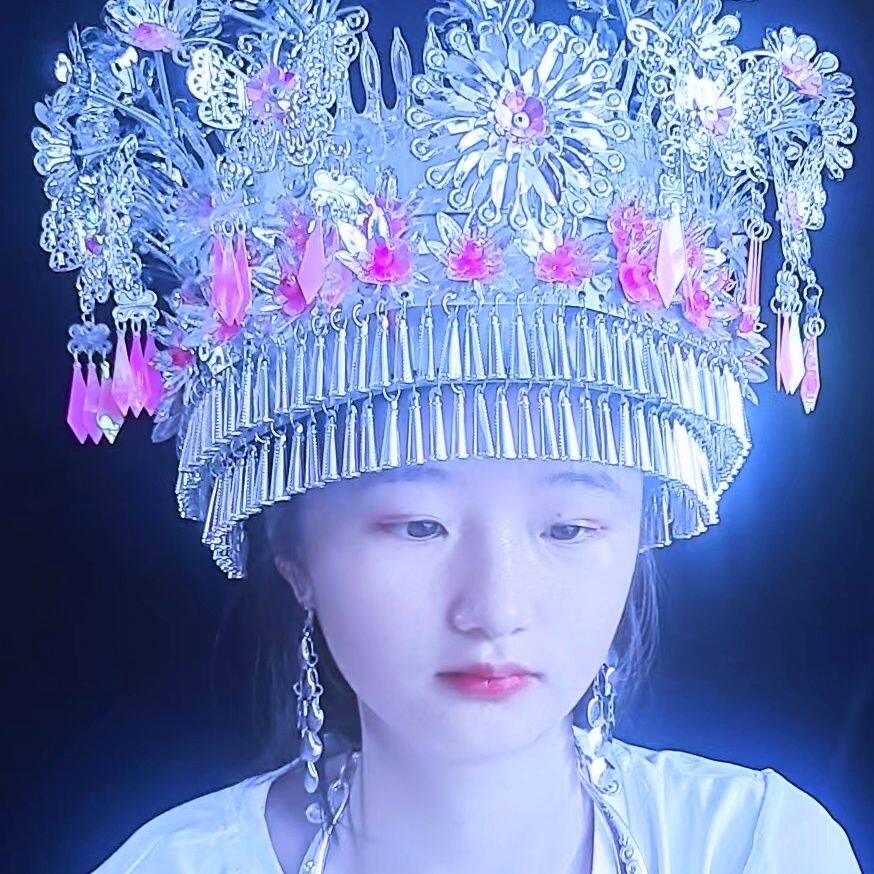 银饰帽子各种各样,特色工艺,瑶族特色工艺侗族爆款新款演出头饰