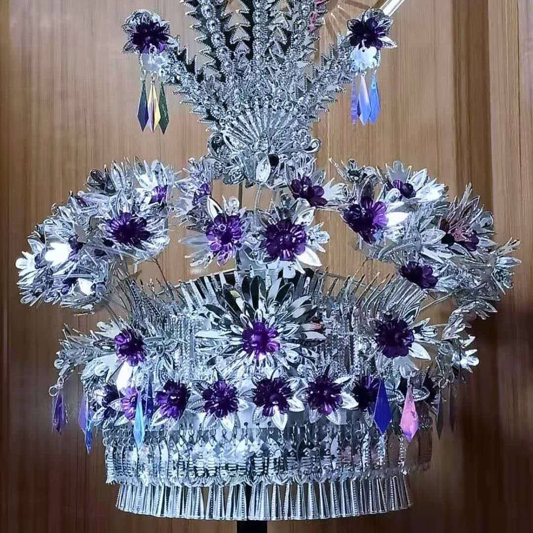 银饰帽子各种各样,特色工艺,瑶族特色工艺侗族爆款新款演出头饰
