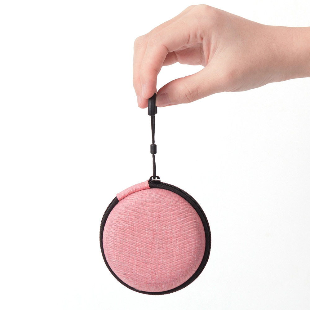 粉色eva拉链包蓝牙耳机收纳包充电器数据线多用途随身便携收纳包,3C数码配件,数码收纳整理包,淘宝优惠券,粉丝福利购,淘宝优惠卷