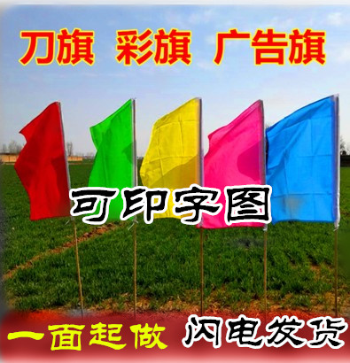 红旗国旗小旗子定制公司旗帜定做户外工地装饰五彩旗刀旗广告旗