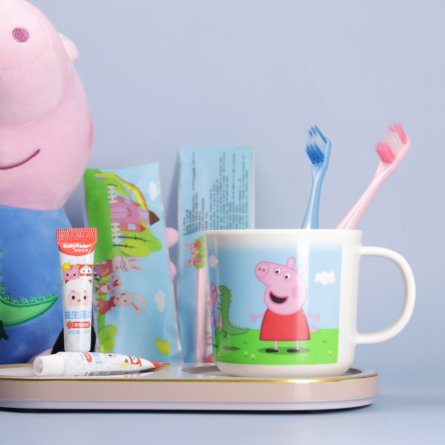 酒店儿童一次性洗漱套装牙刷带牙膏洗发水沐浴露宝宝洗护旅行套装