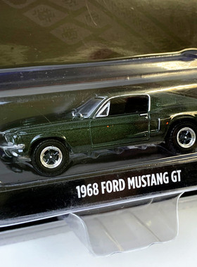 现货绿光Greenlight 1:64福特野马1968 MUSTANG GT合金汽车模型