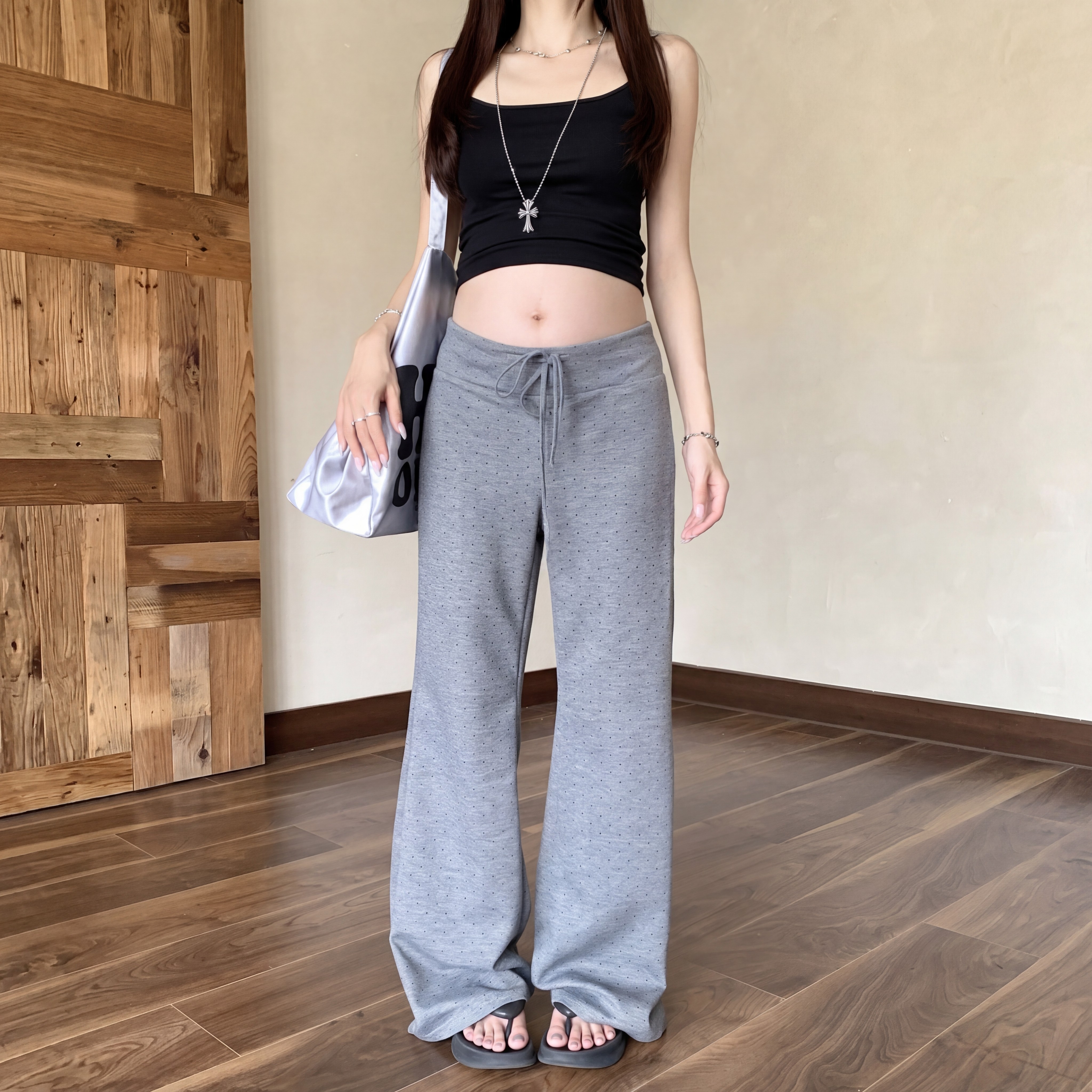孕妇波点阔腿裤夏季新款外穿