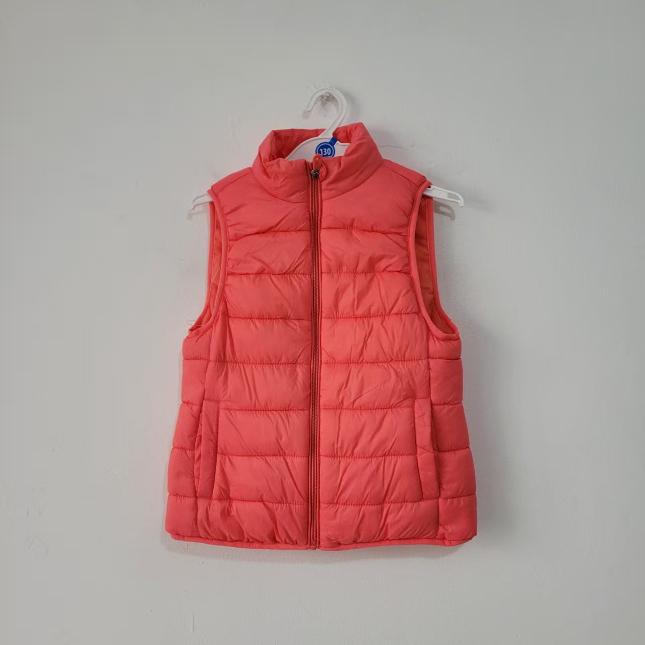 多色3-16岁男女童装秋冬轻薄棉马甲背心保暖轻便时尚拉链坎肩外套