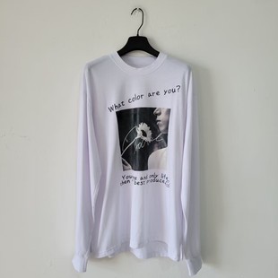 潮流上衣日系新款 日单新款 圆领印花百搭新款 春秋季 宽松T恤潮 男款