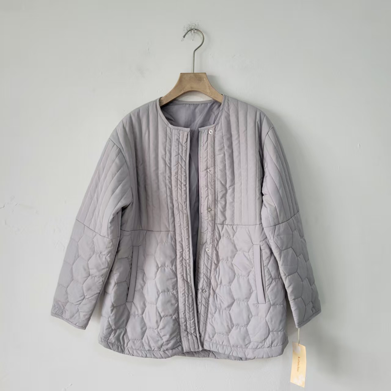 5款日单2025秋季新款女装纯色长袖外套女宽松休闲百搭上衣女棉服