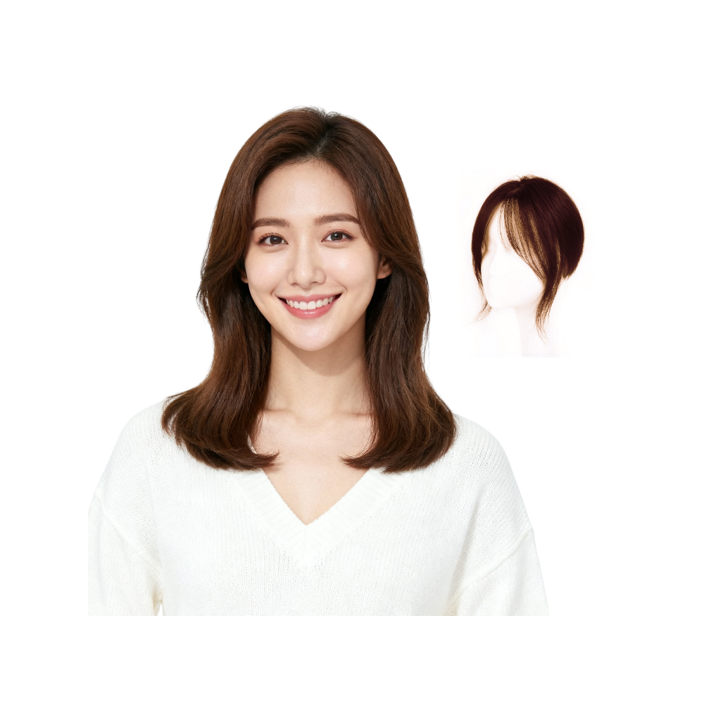发知发假发女真人发丝真发自然无痕增发量一片式头顶隐形密织发片