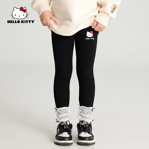 HelloKitty凯蒂猫女童秋季打底裤2026新款洋气堆堆袜拼接打底裤子