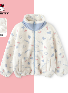 HelloKitty冬季女童上衣中大童休闲可爱外套夹棉加厚AC5428MK488