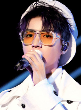 王俊凯同款黄色海洋片太阳镜女ins韩版复古个性大脸显瘦网红墨镜