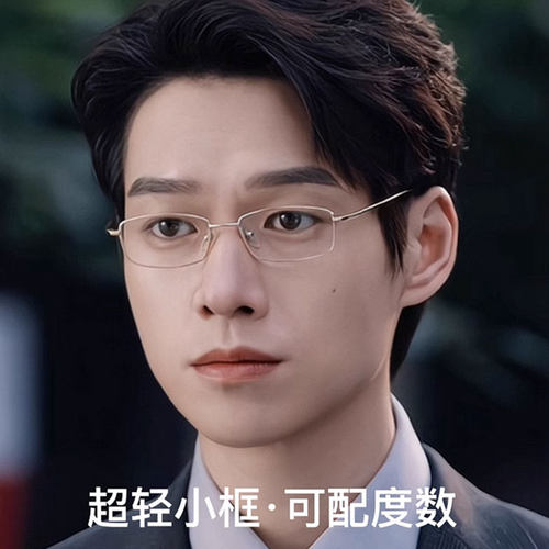 男士无镜片眼镜斯文败类金丝近视