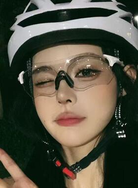 超轻无框变色骑行眼镜夜骑登山