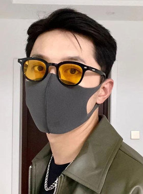 男士开车太阳镜女韩版复古黑框橘黄色墨镜ins网红款小脸近视眼镜