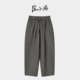 松紧腰抽绳系带休闲裤 新款 2026春夏季 陈小满原创设计亚麻萝卜裤
