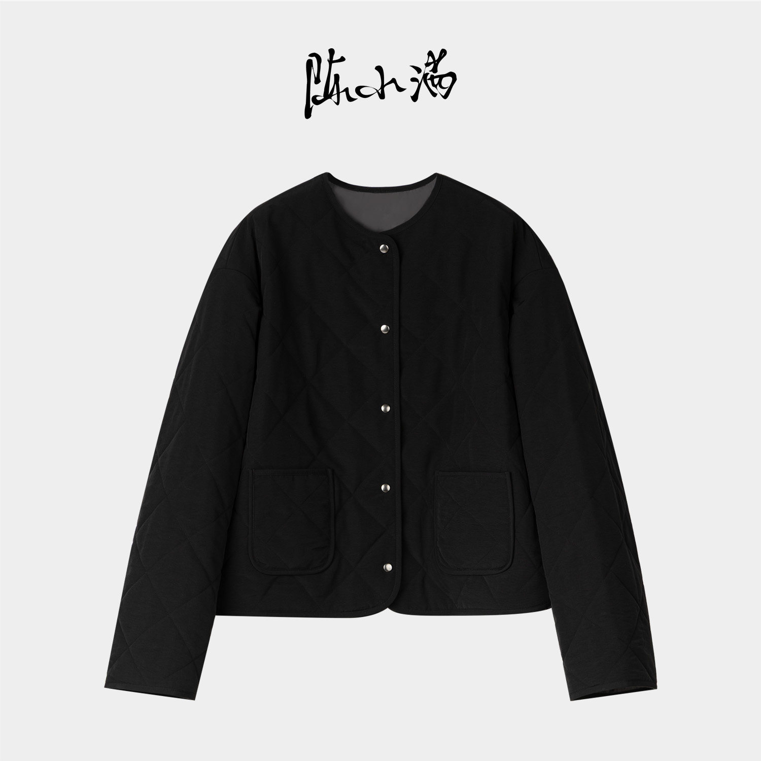 陈小满原创设计菱形格羊毛圆领外套女2025冬季新款双面穿长袖外衣,女装/女士精品,短外套,淘宝优惠券,粉丝福利购,淘宝优惠卷