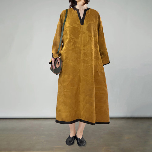 陈小满原创设计时尚香云纱连衣裙