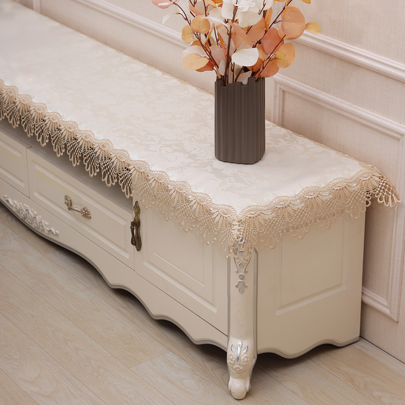 电视柜桌布盖布蕾丝布艺长方形客厅化妆台简约新款遮丑防尘盖巾,居家布艺,桌布,淘宝优惠券,粉丝福利购,淘宝优惠卷