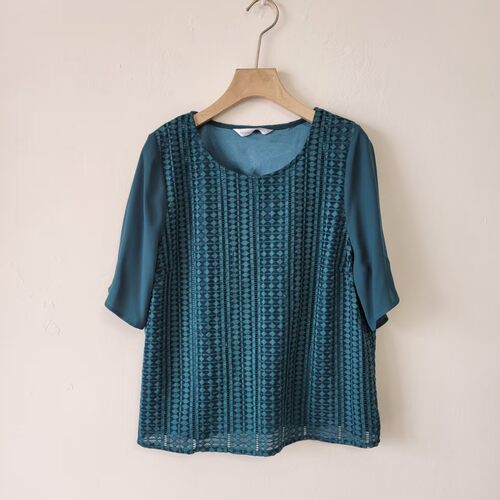 5款日系文艺复古刺绣棉麻短袖上衣女夏季圆领宽松透气T恤