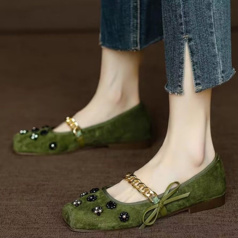 搭配旗袍的鞋子舒服不累脚的鞋子女士舒服凉鞋巨好看银色单鞋平底