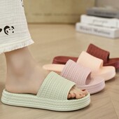 编织糖果色情侣款 EVA男女同款 居家外穿拖鞋 时尚 轻便舒适2025新款