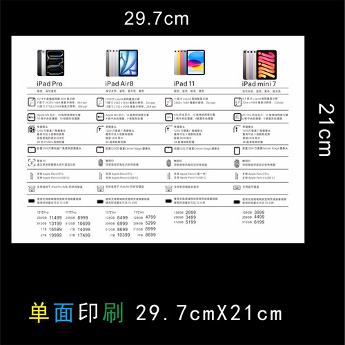 苹果系列A4标价签价格标签纸