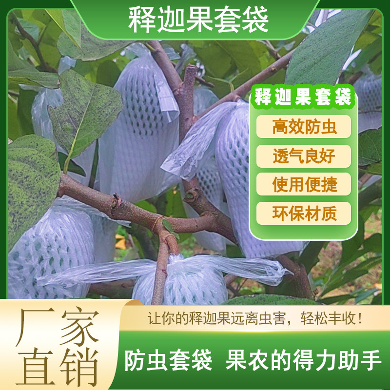 释迦果套袋防虫一体袋加厚可视透明释迦防寒防冻套袋番荔枝保护袋