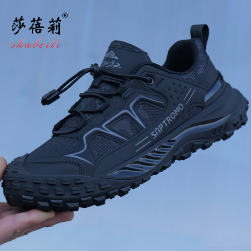 莎蓓莉鞋子男夏季网眼软底休闲鞋
