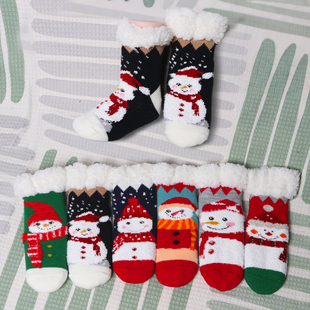 儿童宝宝地板袜冬季圣诞袜地板袜儿童家居睡眠袜地毯袜学步袜大童